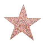 Vitale Şiva Çiçek Desenli Dekoratif Yıldız Pembe 25x4 cm AK.FQ0017