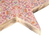 Vitale Şiva Çiçek Desenli Dekoratif Yıldız Pembe 25x4 cm AK.FQ0017