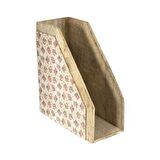 Vitale Şiva Çiçek Desenli Dekoratif Krem Raf AK.FQ0022-K
