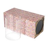 Vitale Şiva Çiçek Desenli Pembe Mumluk 18x41 cm AK.FQ0023-P