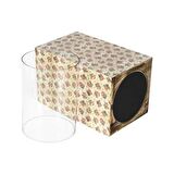 Vitale Şiva Çiçek Desenli Krem Mumluk 18x31 cm AK.FQ0024-K