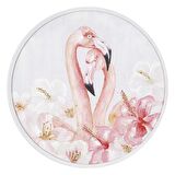 Vitale Dragon Flamingo Ahşap Tablo 70x70 cm AK.FW0026