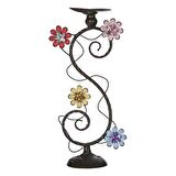 Vitale Saga Çiçekli Metal Mumluk 11x40 cm AK.GA0022