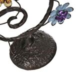 Vitale Saga Çiçekli Metal Mumluk 11x40 cm AK.GA0022