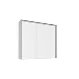 Kobos Meta 91 cm Ayna Kapaklı Ü. Dolap Light Grey KB300004