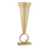 Vitale Taupe Çiçeklik Vazo Gold 18*18*55 cm AK.IX0170