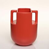 Vitale Handle Kırmızı Vazo Orta 16*16*20 Cm AK.JL0038