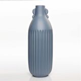 Vitale Antıque Mavi Vazo Büyük 14*14*45 Cm AK.JL0049