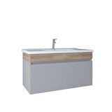 Kobos Harmony 100 cm Lavabo Dolabı Light Grey KB710017
