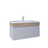 Kobos Harmony 100 cm Lavabo Dolabı Light Grey KB710017
