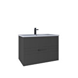 Kobos Meta 91 cm Lavabo Dolabı Füme KB710039