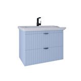 Kobos Noble 80 cm Lavabo Dolabı Light Blue KB710048