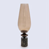 Vitale Brown Cam Mermer Vazo 14*14*47.5 cm