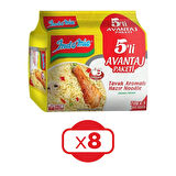 Indomie Hazır Noodle Tavuklu 75gr X 5 Li Avantaj Paket X 8 Adet