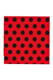 Roll Up Peçete 33X33 Kırmızı Siyah Puantiyeli 20'Li