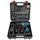 Proter PST 352 Kit Çift Akülü 2 Ah Darbeli Vidalama Makinesi + 52 Parça Setli