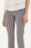 Kahve Çizgili dar kesim pantolon 41163 | 40