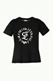 Siyah Baskılı basic pamuk tshirt 19677 | 44