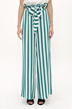Yeşil Yüksek bel bol kesim pantolon 41302 | 44