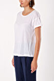 Beyaz Bol Kesim Basic Tshirt  19712 | 44