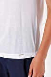 Beyaz Bol Kesim Basic Tshirt  19712 | 44