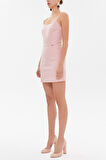 Pembe Askılı mini elbise 93124 | 40