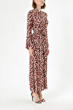 Leopar Düz kesim elbise 93832 | 40