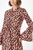 Leopar Düz kesim elbise 93832 | 40