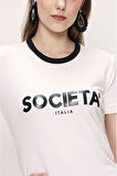 Beyaz Baskılı tshirt 19831 | S
