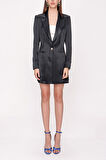 Siyah Dar kesim blazer ceket 61153 | L