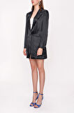 Siyah Dar kesim blazer ceket 61153 | M