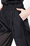 Siyah Beli lastikli pantolon 41619 | L