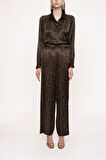 Leopar Beli lastikli bol kesim pantolon 41621 | M