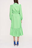 Yeşil Büzgülü gömlek elbise 94041 | L