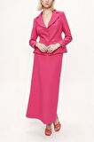 Fuşya Uzun etek ve blazer ceketli ikili takım 12281 | M