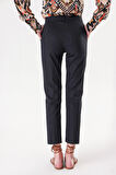Siyah Beli lastikli boru paça pantolon 41630 | M