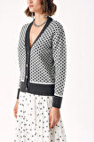 Lacivert Desenli triko hırka 28863 | L