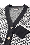 Lacivert Desenli triko hırka 28863 | L