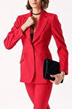 Kırmızı Klasik blazer ceket 61171 | L