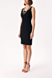 Siyah Kolsuz dar mini elbise 94382 | S