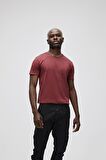 Bad Bear O-Neck T-Shirt Bordo Basic Erkek Tişört 