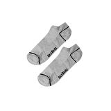 Cross Ankle Gri Melanj Unisex Kısa Çorap