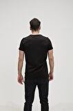 Bear Tee T-Shirt Siyah Logo Baskılı Erkek Tişört 