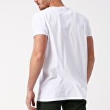 Solid T-Shirt Beyaz Basic Erkek Tişört 