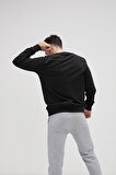 BAD BEAR ERKEK O YAKA SWEATSHIRT 19.02.12.003 BAD CONVEX  SİYAH-XL