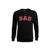 BAD BEAR ERKEK O YAKA SWEATSHIRT 19.02.12.003 BAD CONVEX  SİYAH-XXL