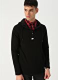 Bad Bear Kapüşonlu  Siyah Erkek Şardonlu Sweatshirt 19.02.27.027DEFENCE HALF-ZIP