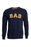 BAD BEAR ERKEK O YAKA SWEATSHIRT 19.02.12.003 BAD CONVEX  LACİVERT-XXL