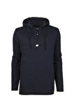Bad Bear Kapüşonlu  Lacivert Erkek Şardonlu Sweatshirt 19.02.27.027DEFENCE HALF-ZIP