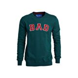 BAD BEAR ERKEK O YAKA SWEATSHIRT 19.02.12.003 BAD CONVEX  HAKİ-L
